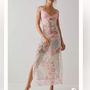Suddenly Fine Maxi Slip Dressy - Daisy Combo Free people